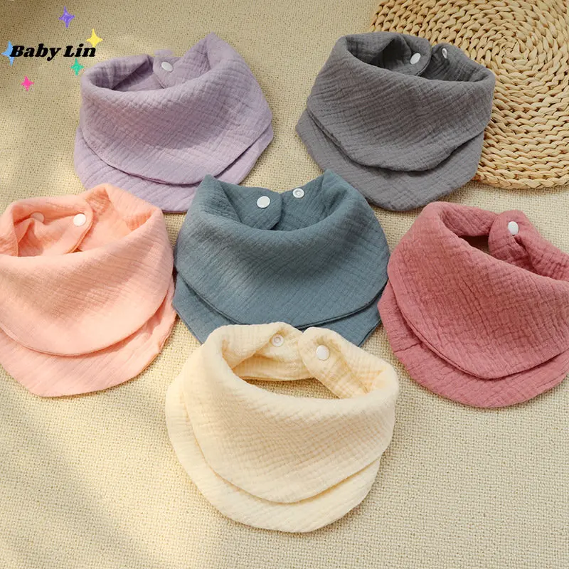 

Cute Kid Bib Baby Bibs Triangle Soft Cotton Solid Color Bibs Saliva Towel Boys Girls Feeding Apron Burp Newborn Toddler 2023