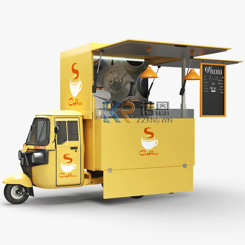 

Electric Piaggio Ape Food Truck Coffee Vending Kiosk Mobile Espresso Coffee Ice Cream Cart Snack Catering Trailer Mini Truck