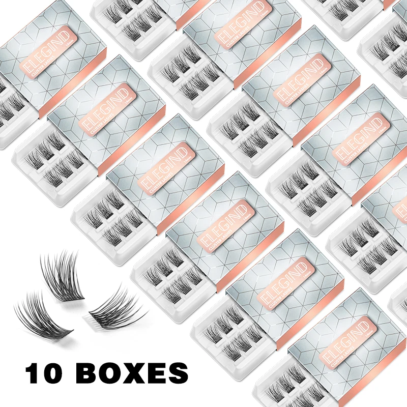 

10 BOXES ETVUTE Cluster Lashes DIY Eyelash Extension 3D Effect Individual Lashes Extensions Volume Natural Reusable