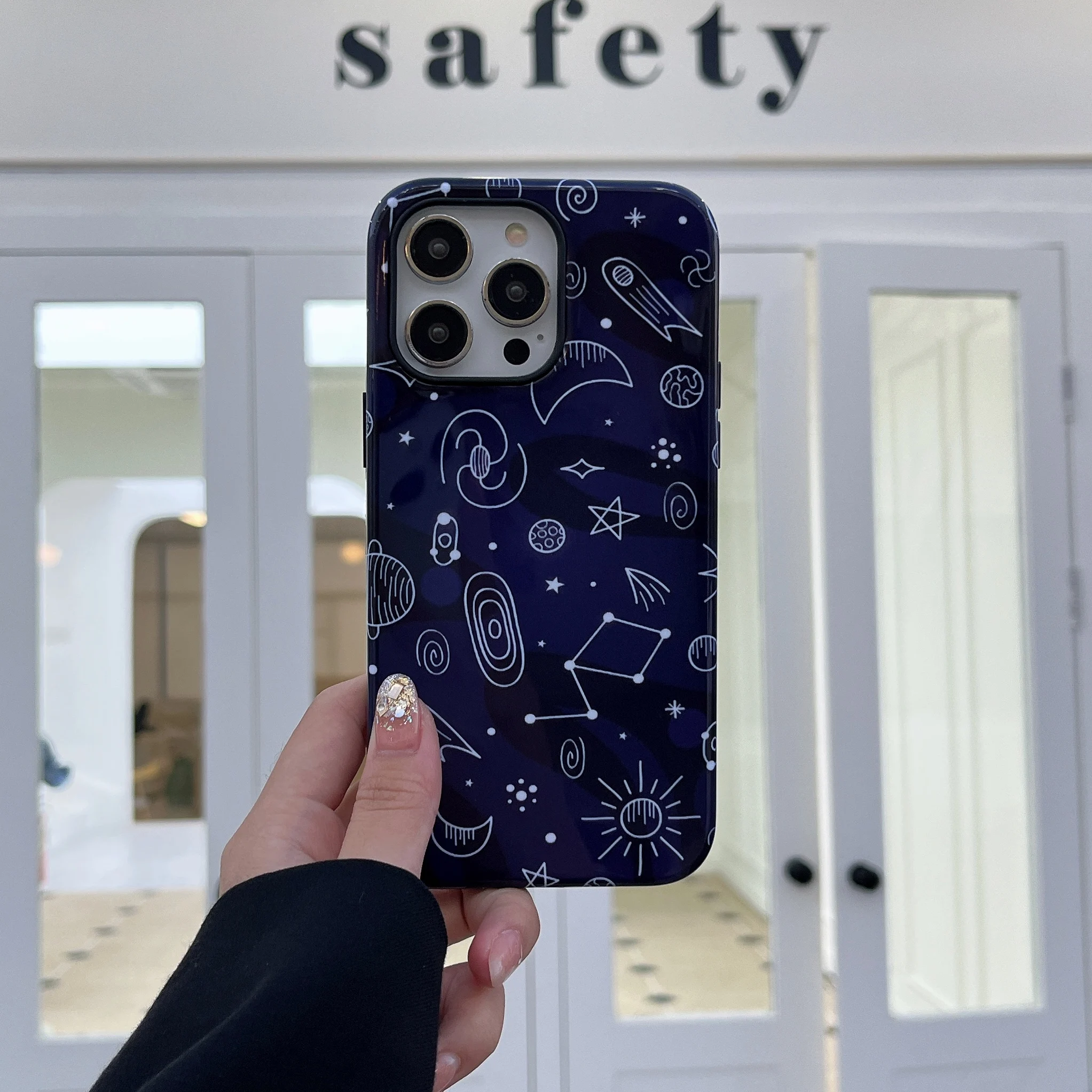 Креативный чехол для телефона с полным покрытием и граффити двойной защитный