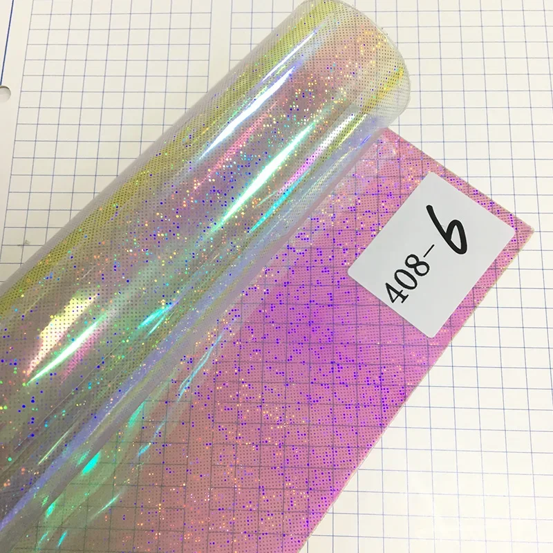 46x135 см Переливающаяся прозрачная виниловая пленка из ТПУ искусственная кожа для