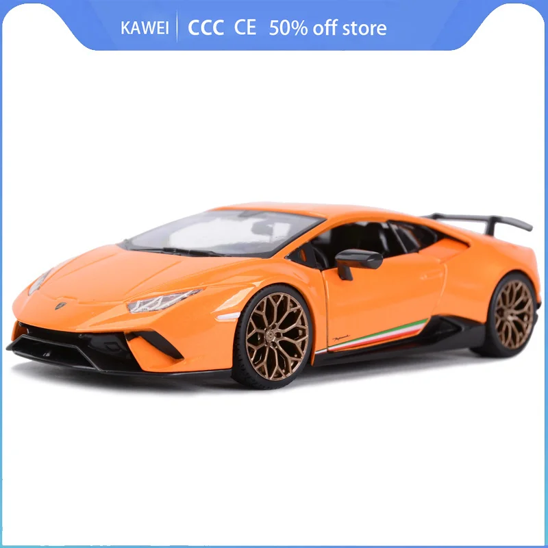 

Burago 1:24, хуракан, спортивный автомобиль оранжевого цвета, статический литой автомобиль, Коллекционная модель автомобиля, игрушка для детей и мальчиков, друг