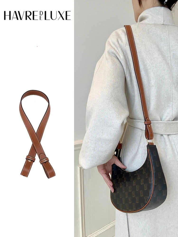 

Crossbody bag with presbyopic AVA underarm bag transformation extended by leather shoulder strap single-purchase accessories
