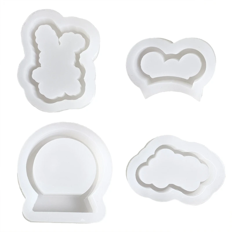 

Rabbit Butt Cloud Shape Quicksand Silicone Mold Keyring Pendant Handmade Ornament Mold Valentine's Day Birthday Gift T8DE