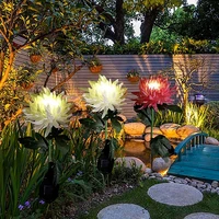 chrysanthemum solar light solar light outdoors garden simulation flower lawn light plug in garden land lamp light garden decor