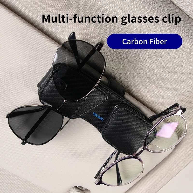 Магнитный автомобильный козырек держатель для очков многофункциональный