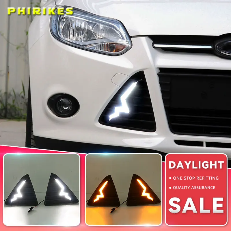 Автомобильные светодиодные дневные ходовые огни для Ford Focus 3 MK3 2012 2013 2014 2015