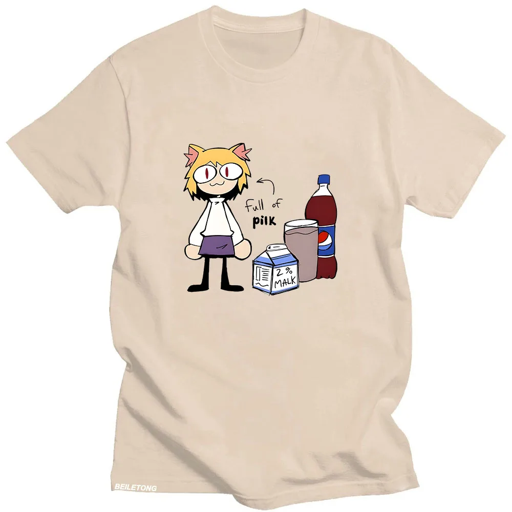 Футболка Melty Blood Neco Arc с мультяшным принтом Harajuku Kawaii футболка на весну/лето милая