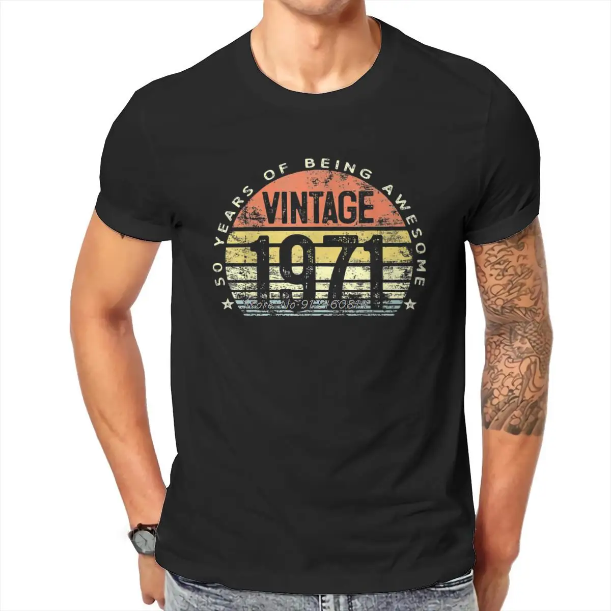 

Old Gifts Vintage 1971 Limited Edition Tshirt Vintage Fashion Men's Streetwear Tops Plus Size Cotton O-Neck T Shirt