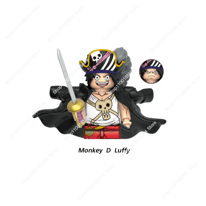 Горячие игрушки новые строительные блоки ONE PIECE Monkey D Luffy Roronoa Zoro Sanji Sabo серебряные