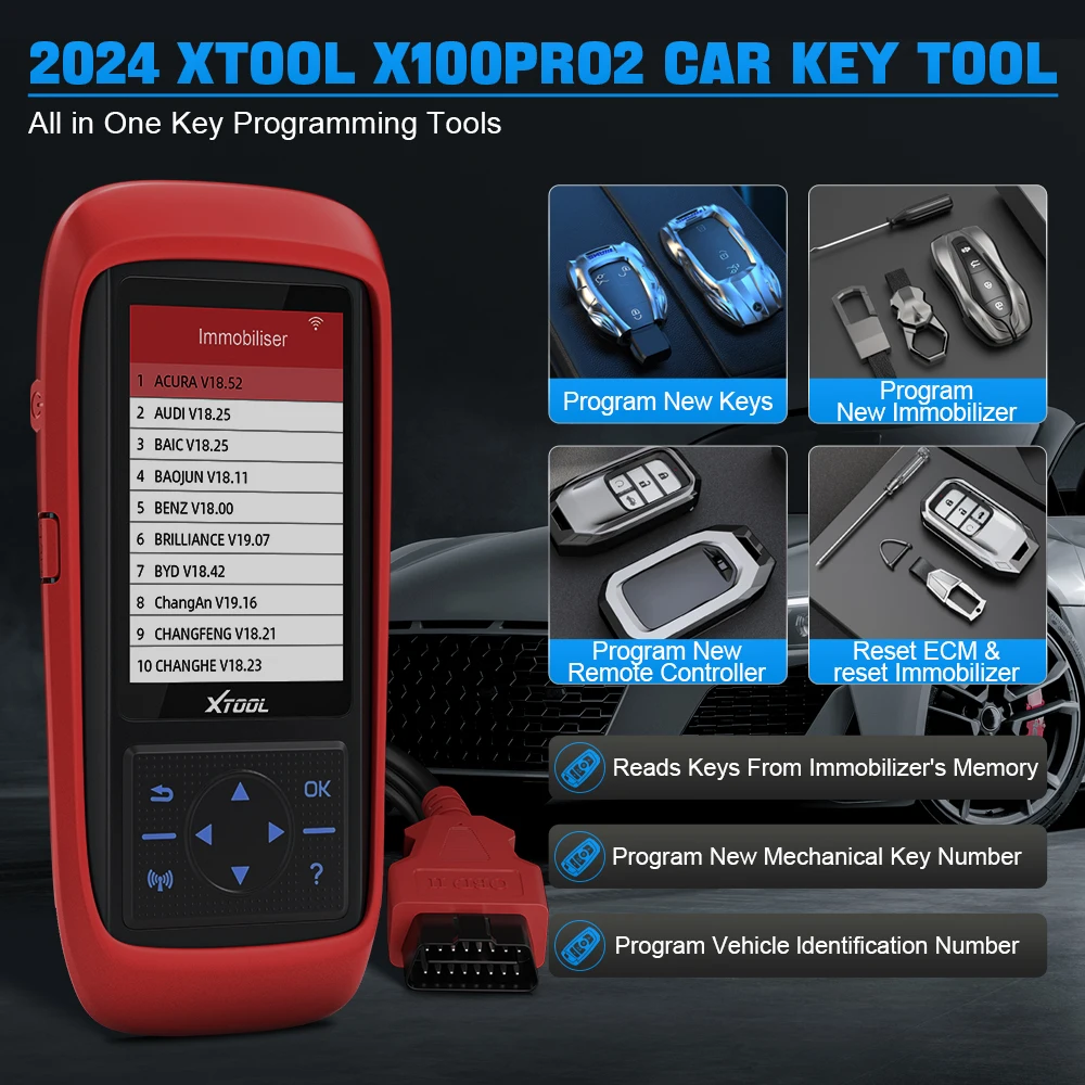 Считыватель кодов автомобиля XTOOL X100Pro2 сканер OBD2 с EEPROM ECU программатор ключей