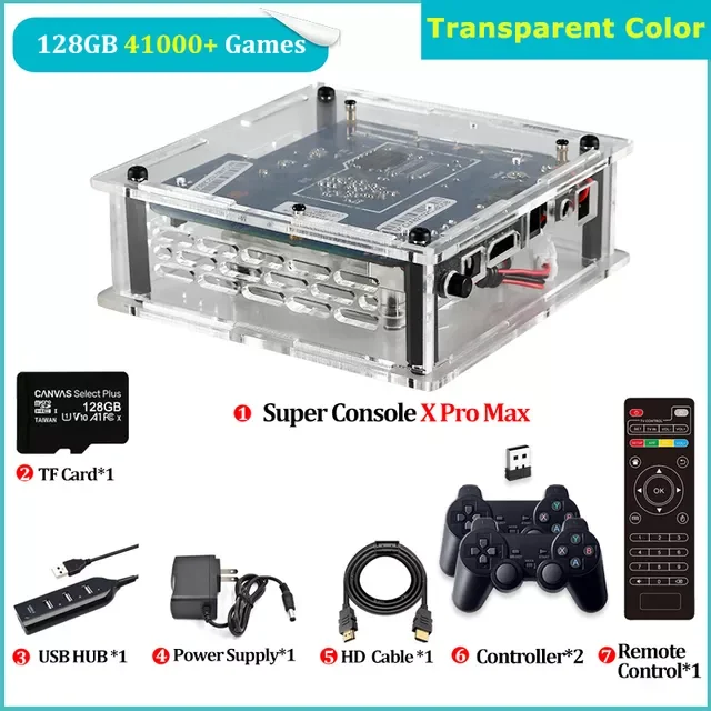 

Консоль X Pro Max для видеоигр, приставка с Wi-Fi, 4K HD, для PSP/PS1/N64/DC, портативная игровая приставка в стиле ретро для ТВ с 50 эмуляторами, 70000 + игр