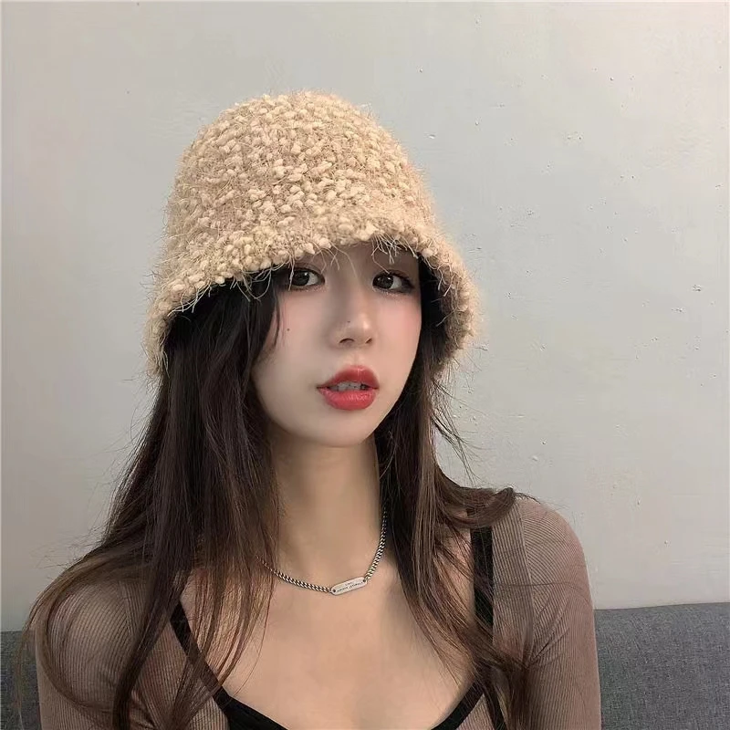 Новинка теплая зимняя Панама из кроличьего меха для женщин мягкая