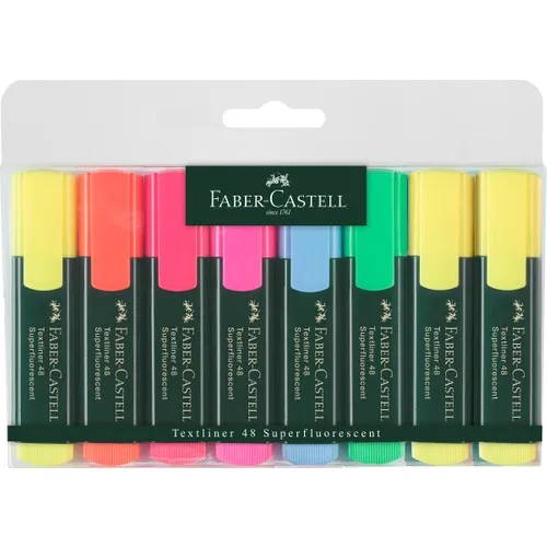 

Highlighter highlighter Faber-Castell green body highlighter 6 + 2 bag 8 color office stationery material