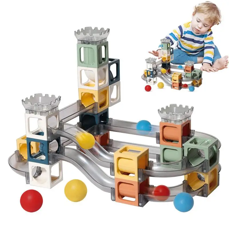 

Magnetic Block Track Toy Building Set For Kids 23pcs Run Race Magnet DIY Blocks Toys Educational Toy Birthday Gift For Toddlers