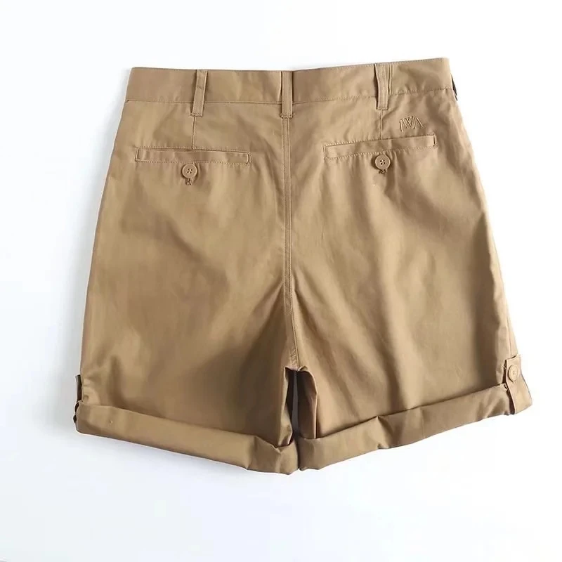 Elmsk England Style High Street Vintage Cargo Shorts Man Fashion Loose Cotton Harem Bermuda Man