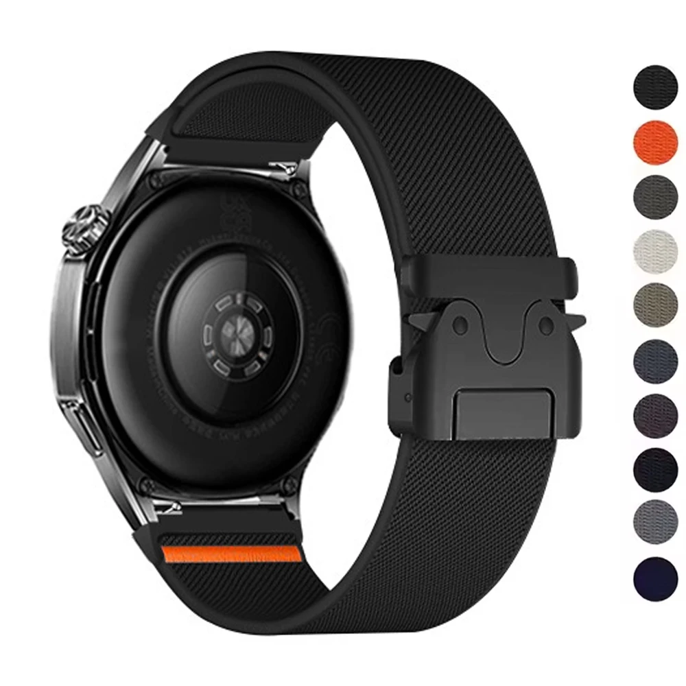 Фото Ремешки 20 мм 22 мм для Galaxy Watch 7/FE/5/pro/6/4/Classic/active 2/Gear s3, парашютный браслет correa, часы Huawei GT 2 3 4 5 Band №2
