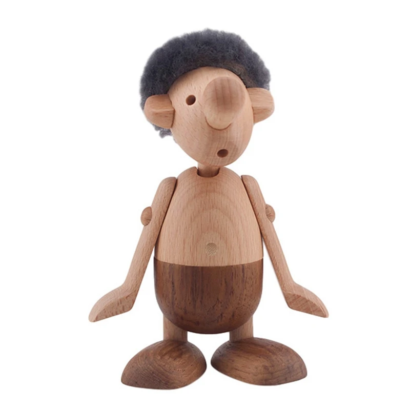 

Small Commodity Handicraft Solid Wood Small Ornaments Dwarf Danish Doll Home Decoration Puppet Man