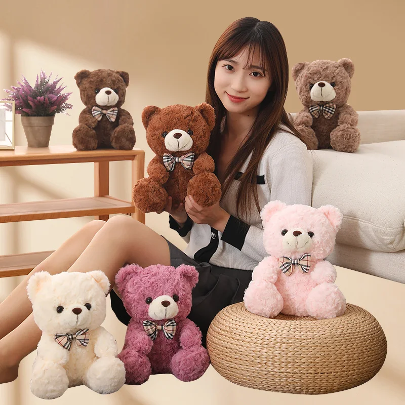 

Lovely Teddy Bear Plush Doll Soft Cartoon Bear Stuffed Toy Baby Comfort Dolls Kawaii Animal Pillow Fashion Toys Girl Sweet Gift