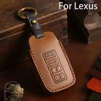 for lexus rx450h lx570 es200 es300 nx200 3 4 buttons leather car remote key case cover holder key auto protector smart keychain