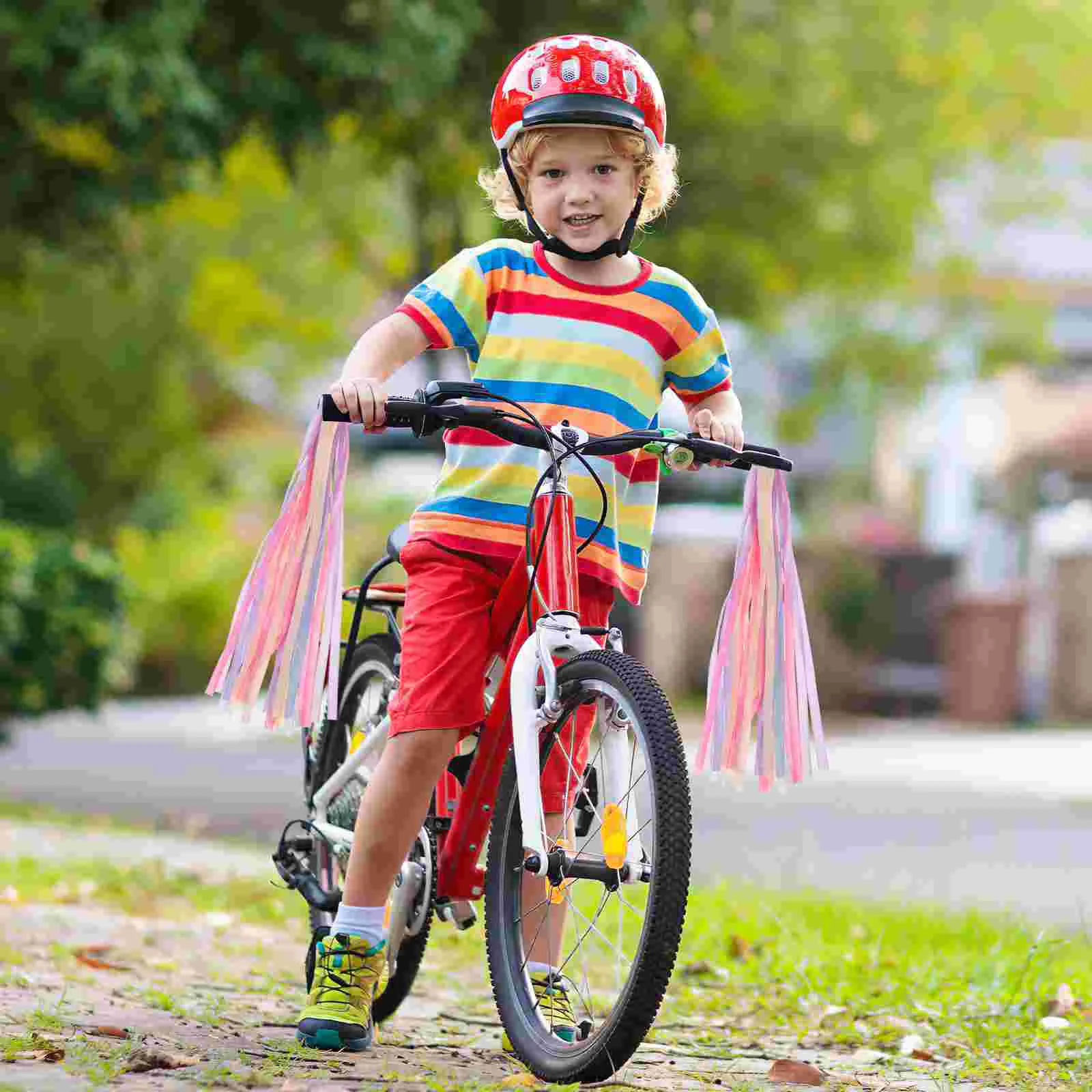 

Childrens Bike Handlebar Streamers Grips Tassels Ribbons Baby Carrier Accessories Kick Scooter Children'S Bicycle Ribbon