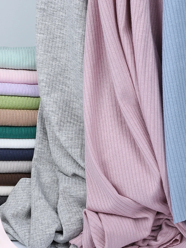 Тонкая однотонная вискозная трикотажная стрейчевая Ткань для шитья ...