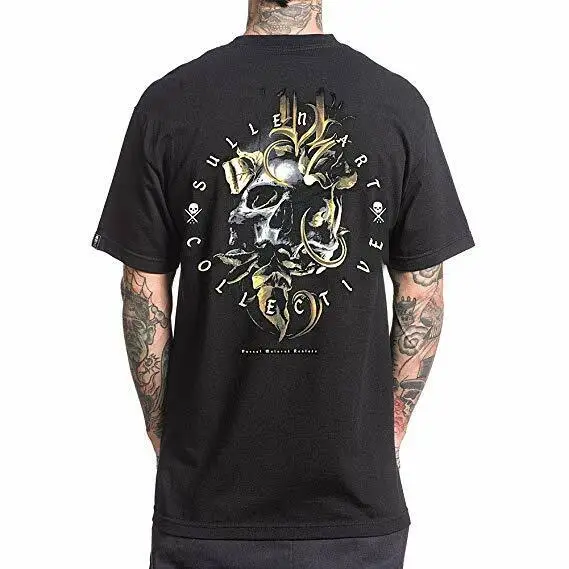 Sullen Art Reniere Badge Skull Inked Tattoos Urban Punk Gothic T Shirt SCM2422