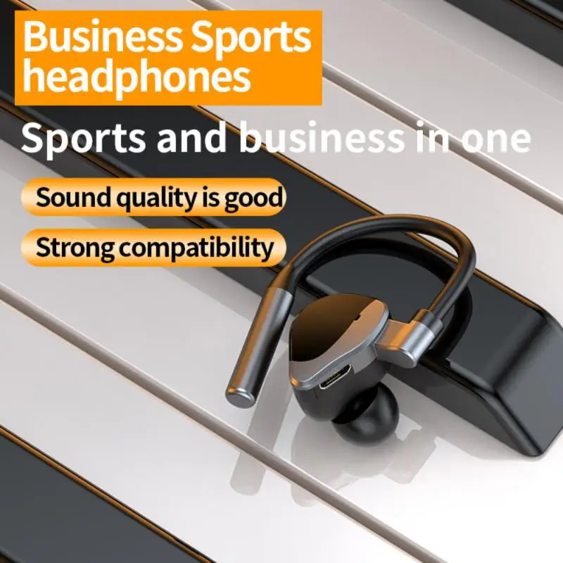 L15 Noise Cancelling Sports Wireless Business Headphones Headset Waterproof Hanging Single Ear Earbuds Bluetooth 5.2 Earphone