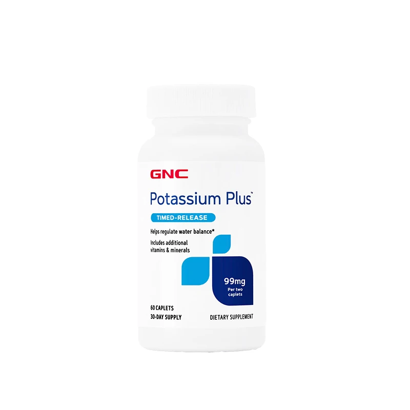 

Free Shipping Potassium Plus 99 mg 60 caplets helps regulate water balance Includes additional witamins & minerals