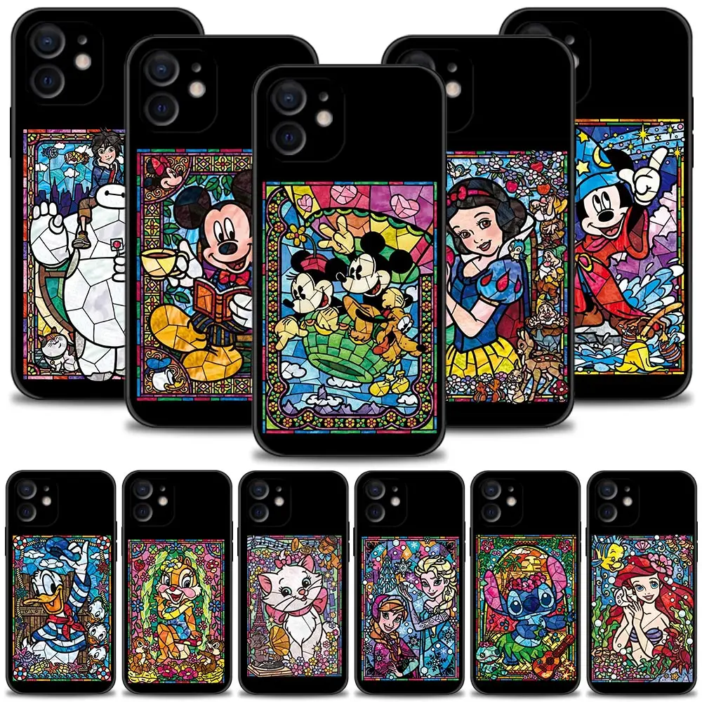 

Phone Case For iPhone 14 13 12 11 Pro Max XS Max XR X 8 7 6 6S Plus SE Bumper Cartoon Mouse And Princess Painting Art Back Cover
