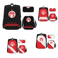 hapoel beer sheva backpack set of 3 school bag with one size lunch box and pencil case