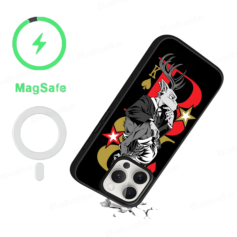 BEASTARS Phone Case Magnetic For IPhone 16 14 13 12 11 15 Pro Max Plus Magsafe Wireless Charge Cover