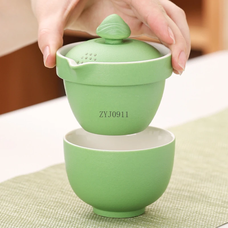 Дорожный чайный сервиз керамическая быстрая чашка портативный для кемпинга один