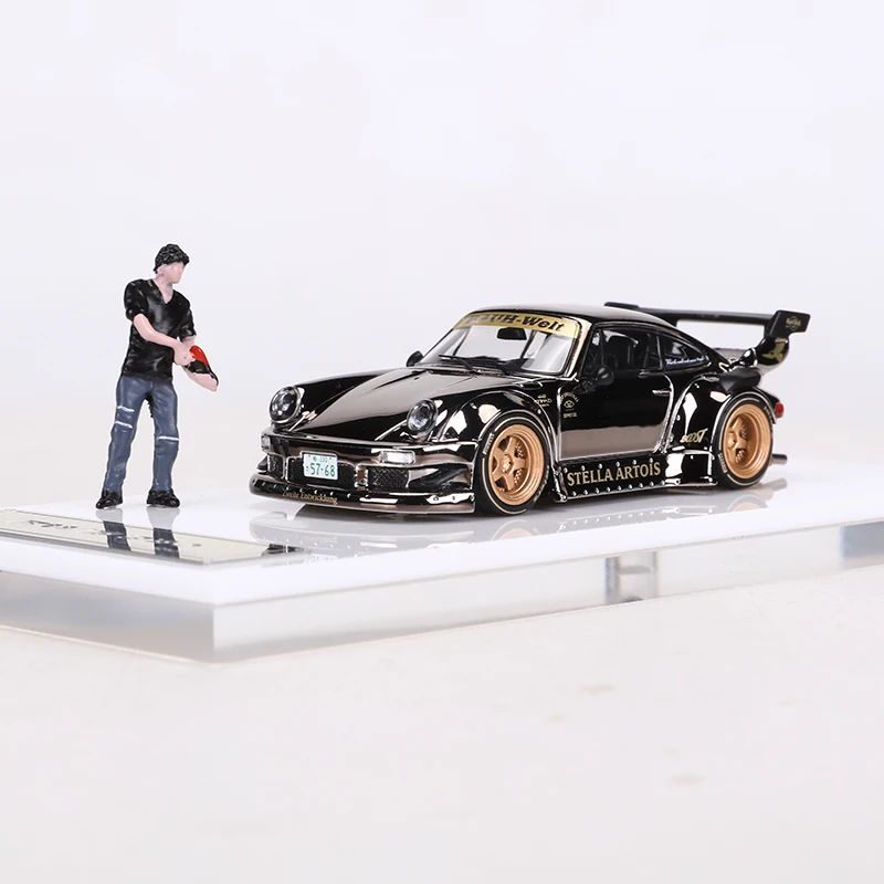 Звездная модель 1:64 RWB930 гальванический черный сплав автомобиля