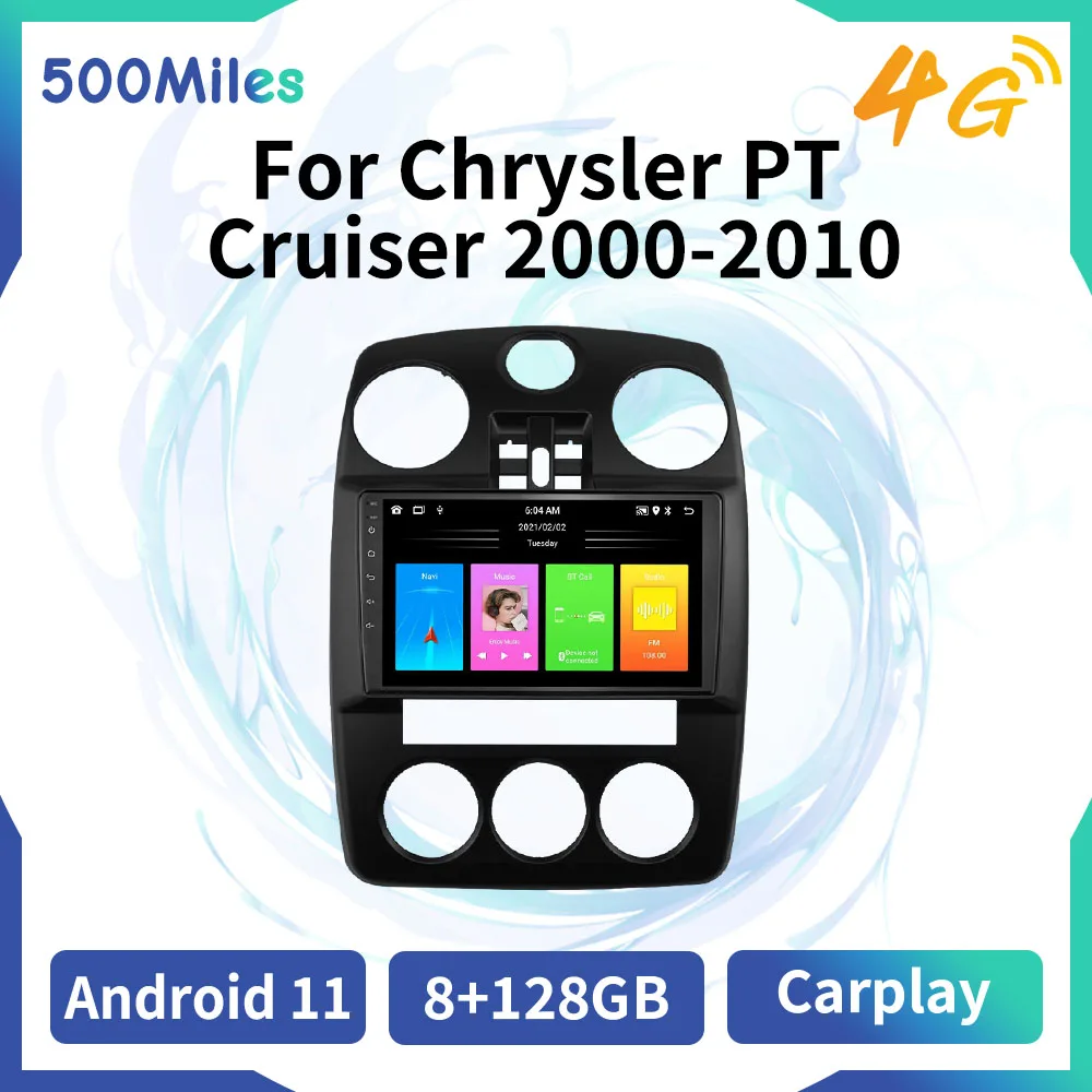 2 Din Android Car Radio Stereo for Chrysler PT Cruiser 2000-2010 GPS Navigation Head Unit  Autoradio Audio Car Multimedia Player