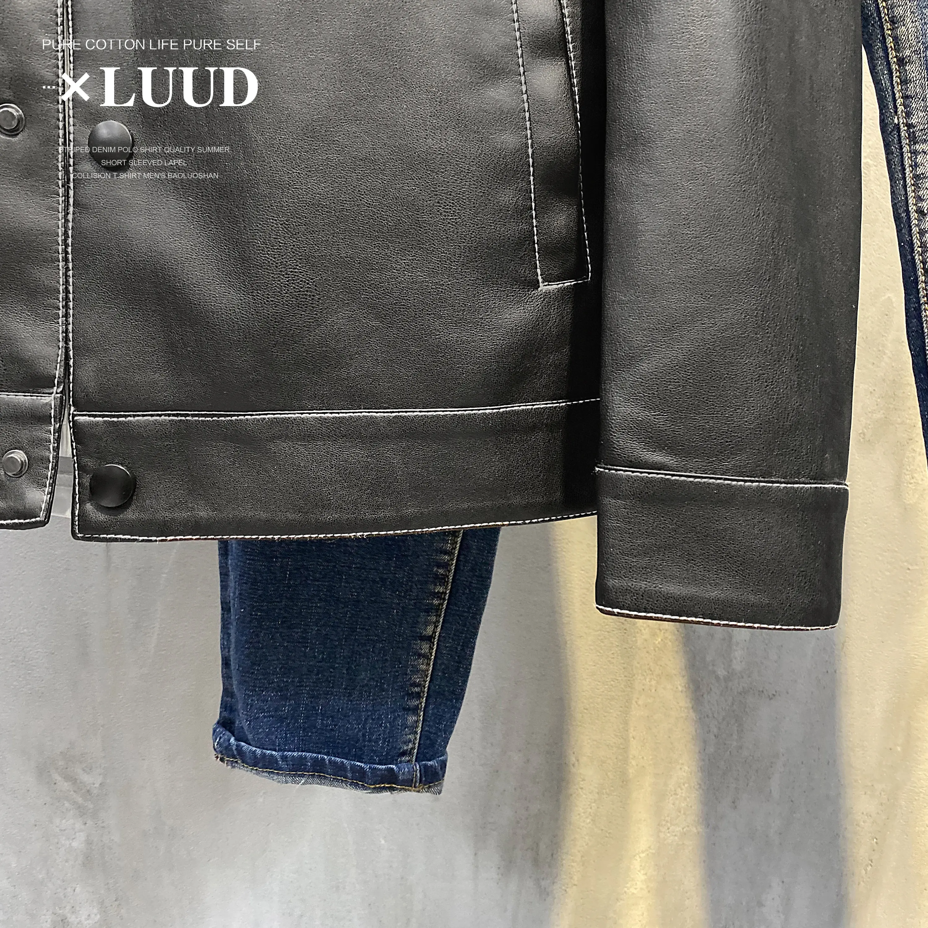 Luud 2023 красивая и стильная куртка мужская верхняя одежда корейская мотоциклетная