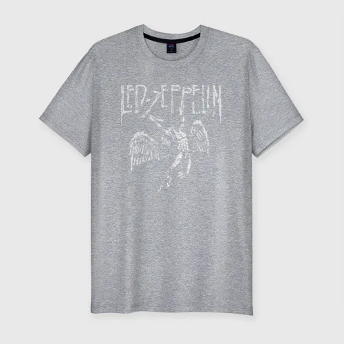 Мужская футболка хлопок Slim Led Zeppelin |