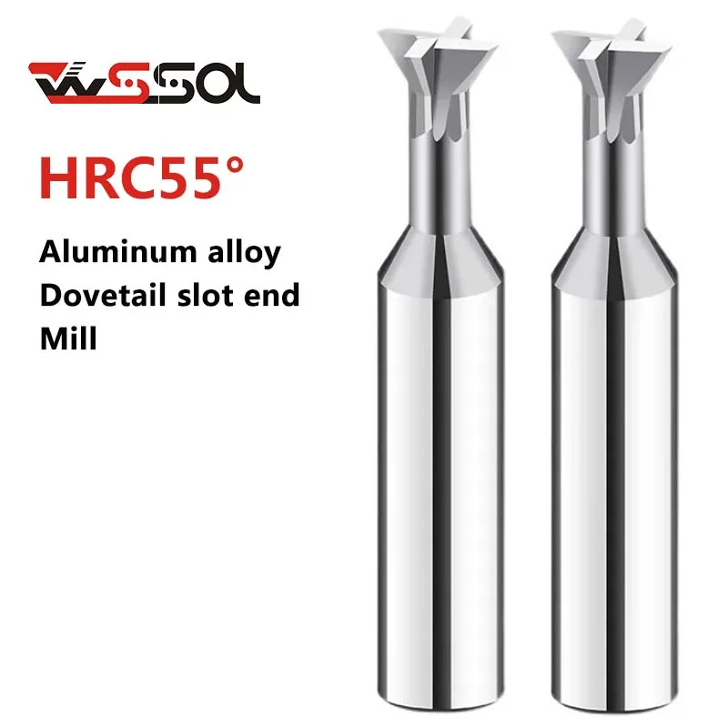 Концевая фреза HRC60 твердосплавная с вольфрамовым покрытием 4 края ласточкин