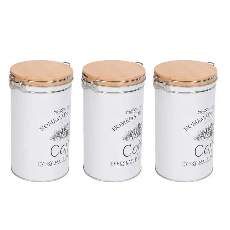 

Косметический Органайзер, 3 шт., банка для хранения продуктов, кованая железная герметичная кухонная емкость большой емкости для чая, кофе