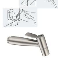stainless steel bathroom sprayer toilet heat resistant handy handheld bidet sprayer high pressure bidet nozzle plenty of uses