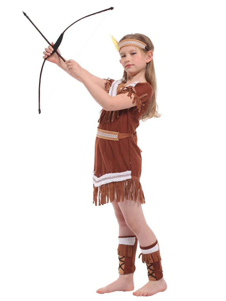 Индийские наряды детские костюмы принцессы индейцев для косплея вечерние на