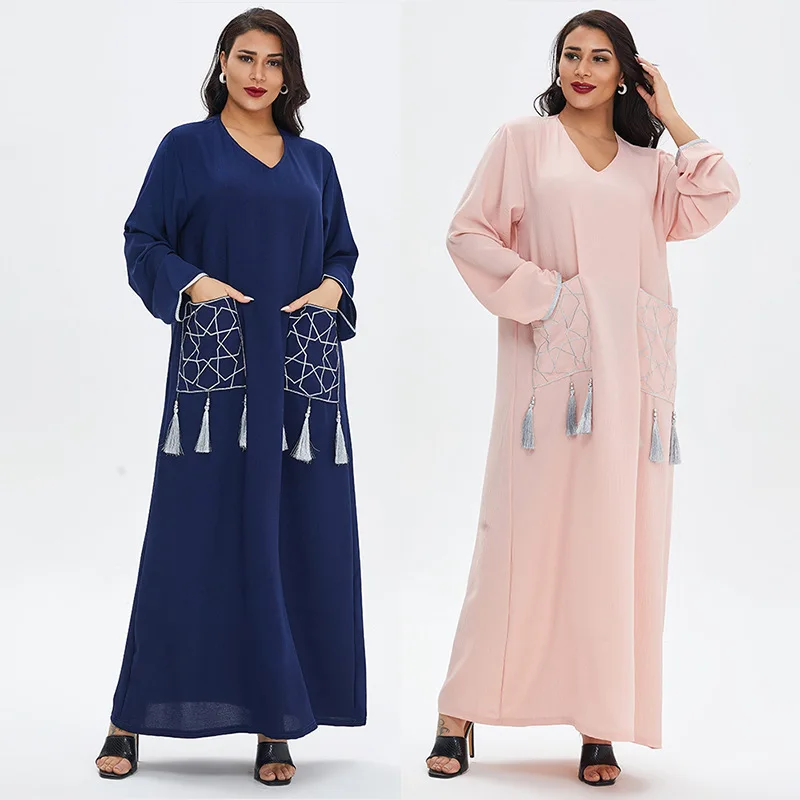 Modest Muslim Dress Women's Abaya Robe Kaftan Clothing Abaya Kimono Tunique Femme Musulman Ropa Deportiva Musulmana Mujer