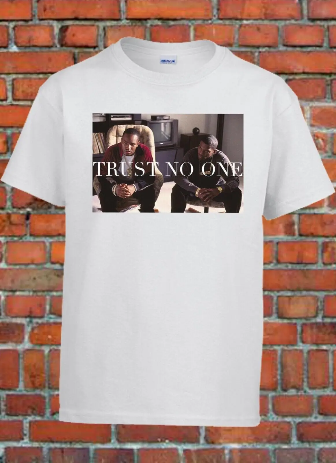 Футболка с рисунком Pain in Full Trust No One Harlem New York Money Mitch and Rico