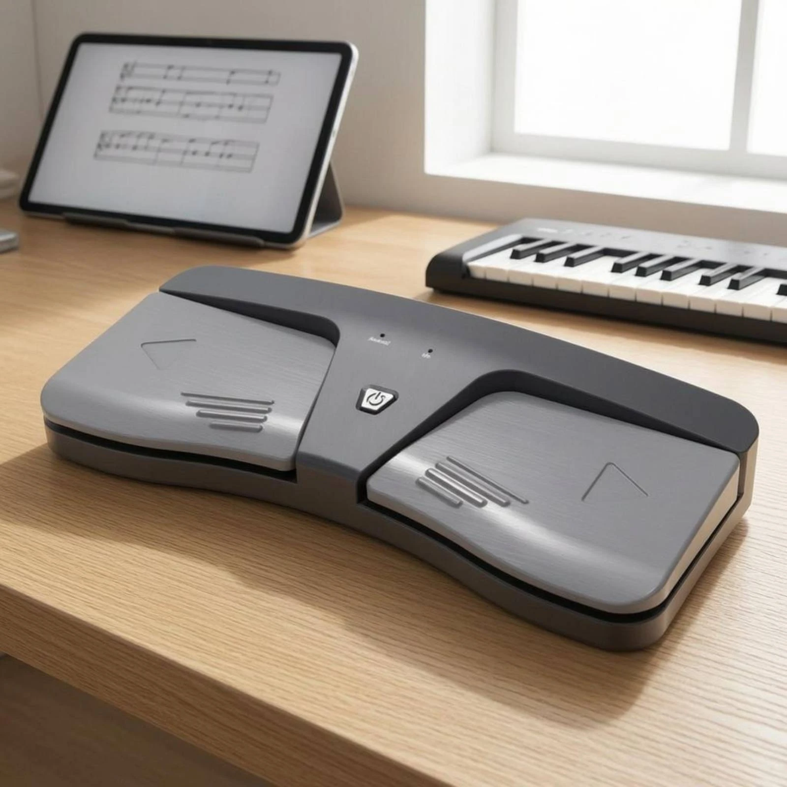 Фото Педаль для перелистывания нот из ABS-пластика с Bluetooth, управление без рук, Bluetooth-педаль для перелистывания страниц нот №4