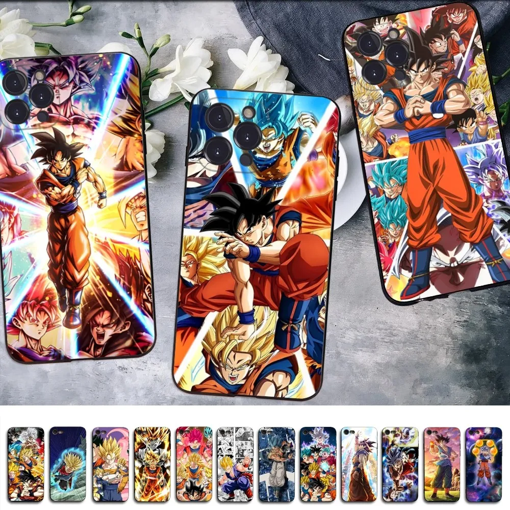 

D-Dragons B-Balls DBZ GOKU Phone Case for iPhone 15 8 7 6 6S Plus X SE 2020 XR XS 14 11 12 13 Mini Pro Max Mobile Case