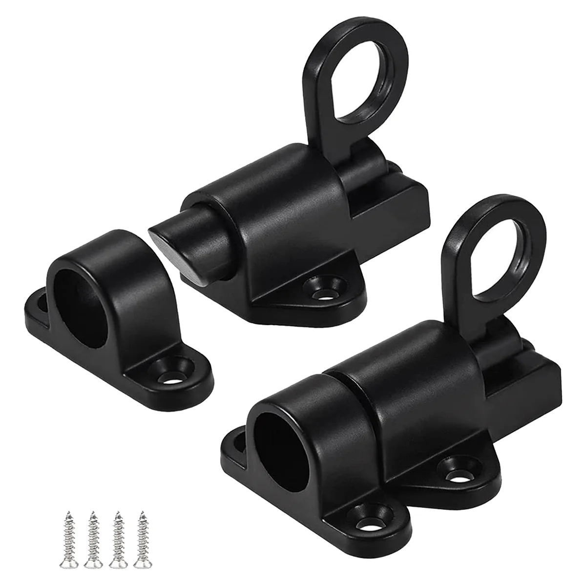 

2 Pack Spring Loaded Latch Sliding Lock, Used for Automatic Door Closing Gun Barrel Latch Automatic Sliding Door Lock