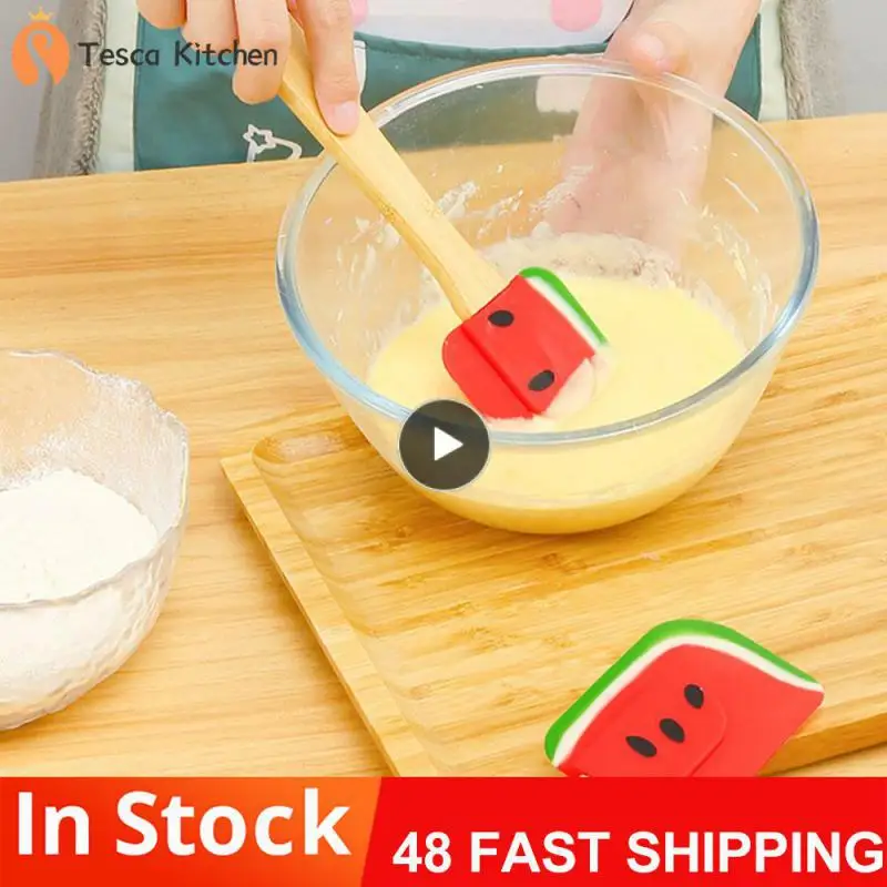 

1~8PCS Comfortable Grip Silicone Spatula Flexible Silicone Mixing Knife Can Withstand Temperature 230°c Easy Storage Scraper