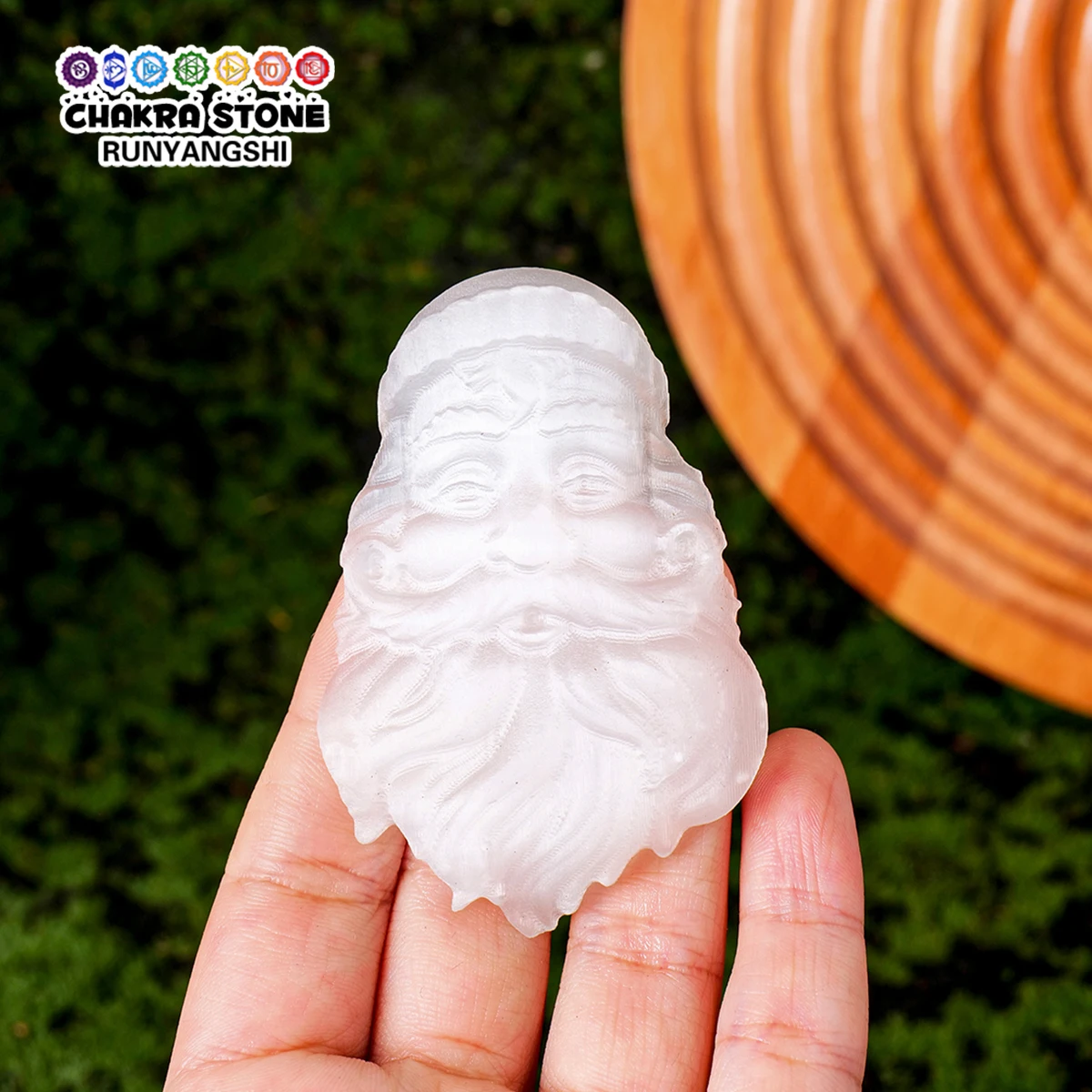 1 шт. натуральный кристалл селенит статуя Санта-Клауса белый пластырь резные