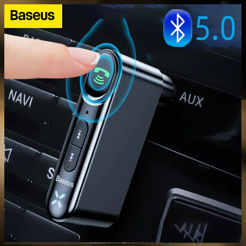 

Baseus Car Aux Bluetooth Adapter 3.5mm Jack Audio Bluetooth 5.0 Car Kit Wireless Handsfree Receiver For Phone Transmitter Music