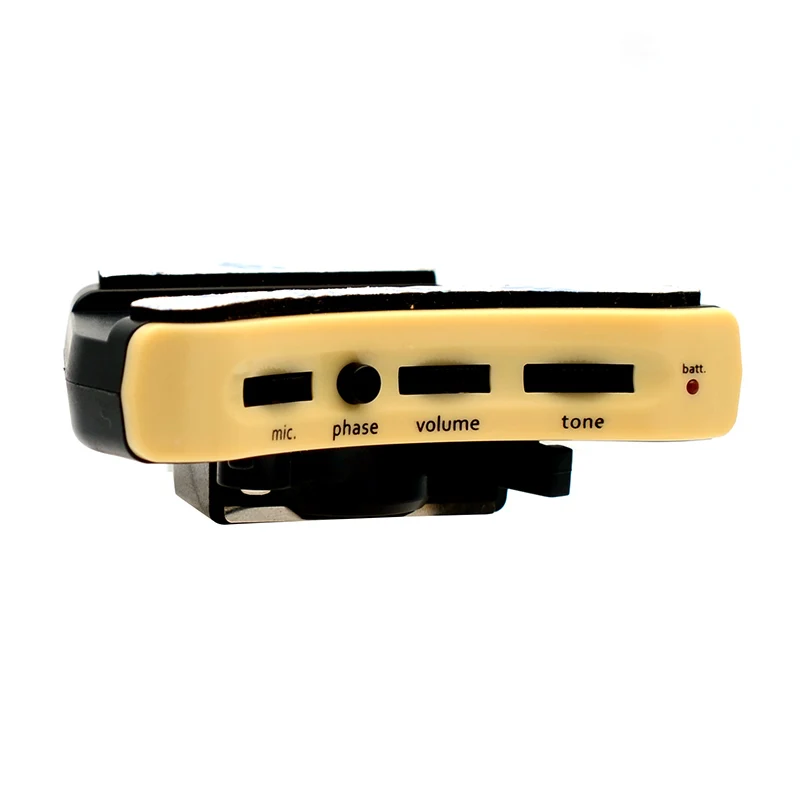 Звукосниматель звуковой гитары Белый звукосниматель с серебряным пьезо